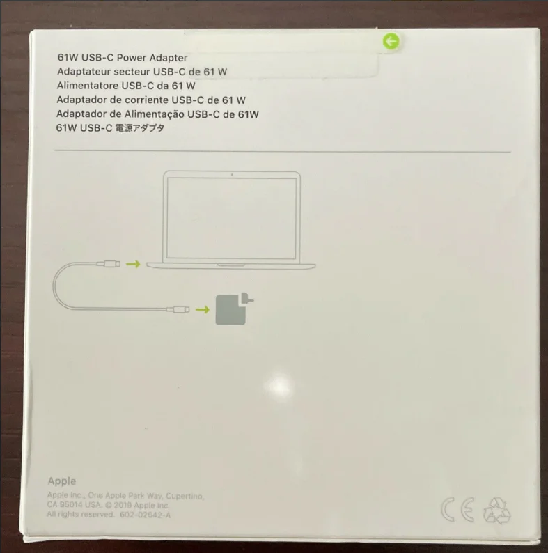 Adaptateur secteur USB-C 61W